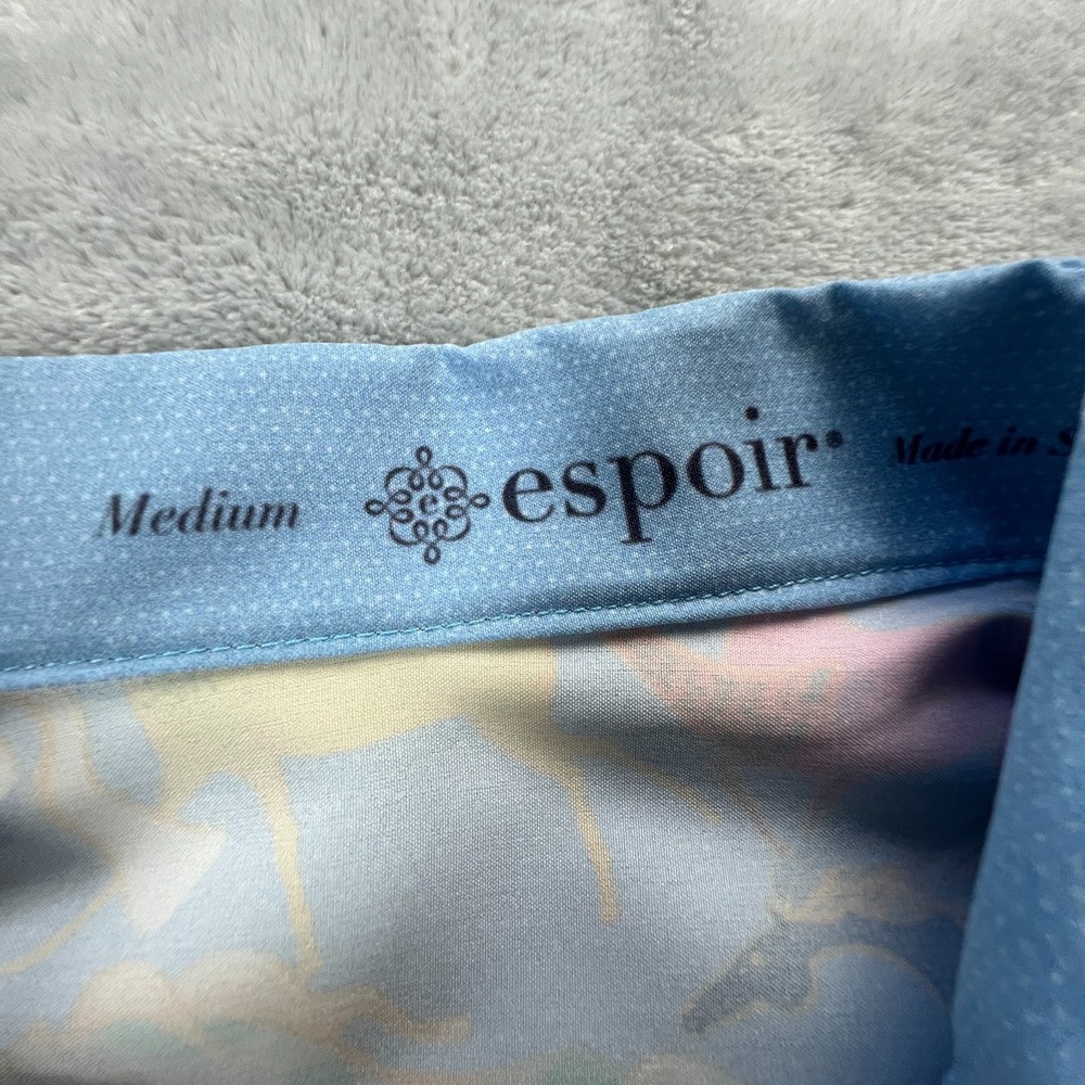 Espoir Equestrian Button Up Shirt Womens M Performance Horse Riding Western Blue - Picture 6 of 14